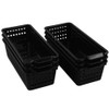 Begale Black Small Plastic Storage Baskets, 11.6"L x 5"W x