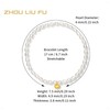 ZHOU LIU FU 18K Gold Heart Beads Bracelet for Women,