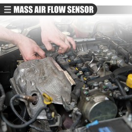 Motoforti Air Flow Sensor Meter, MAF Sensor Airflow Replacement, for Ford E-150 E-350 1997-2000, Metal, No.F50Y12B579A, Silver Tone