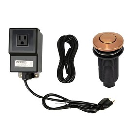 Akicon Rose Gold Garbage Disposal Kitchen Air Switch Kit, Single Outlet Sink Top/Counter Top Waste Disposal On/Off Switch Kit, 2-1/2'' Max Countertop Thickness - Akicon