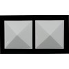 Plastic Pyramid 4x4 Nominal (3-5/8"x3-5/8") Fence Post Caps with Pre-Drilled