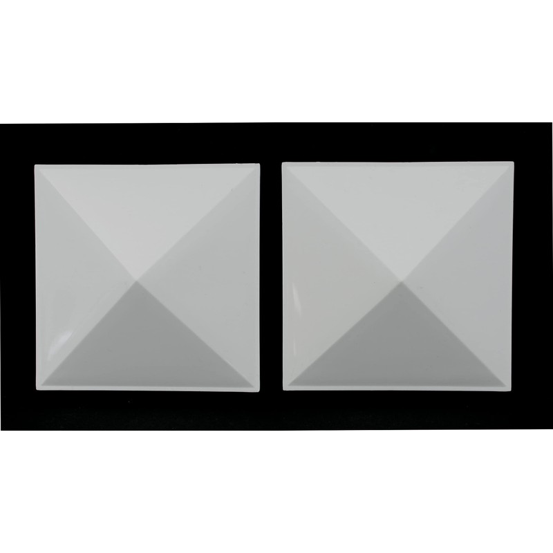 Plastic Pyramid 4x4 Nominal (3-5/8"x3-5/8") Fence Post Caps with Pre-Drilled
