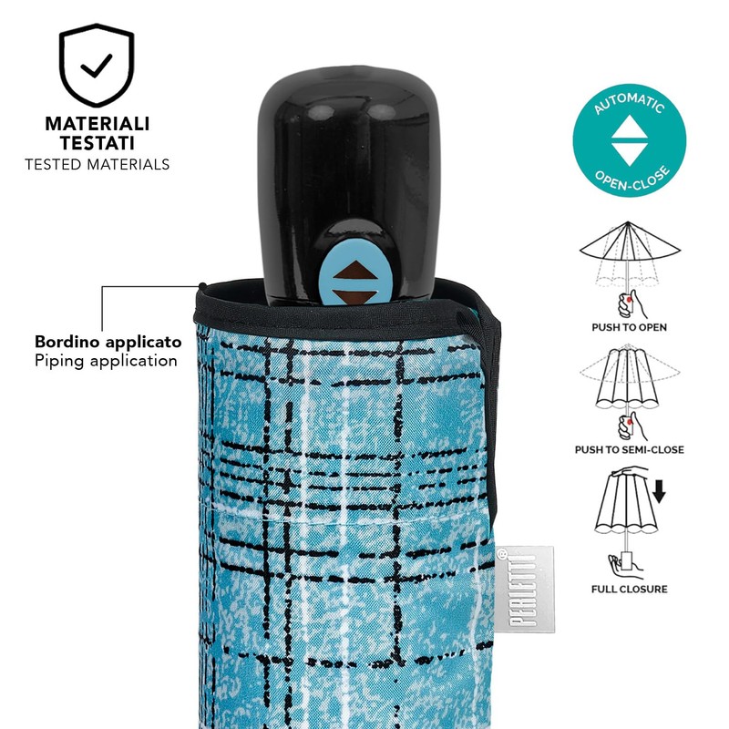 PERLETTI Women's Automatic Open Umbrella with 2 Colours – Women's