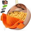 Zulay Silicone Pot Strainer - Adjustable Snap On Strainer For