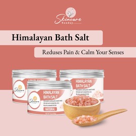 Skincare Sunday Himalayan Bath Salts – Pack of 3 | Infused with Minerals and Essential Oils - Invigorate | Exfoliate | Moisturize | Detoxify | Cleanse - Relaxing & unwinding Potion (Natural)