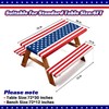 NUOLAN 6FT American Flag Picnic Table Cover with Bench Covers