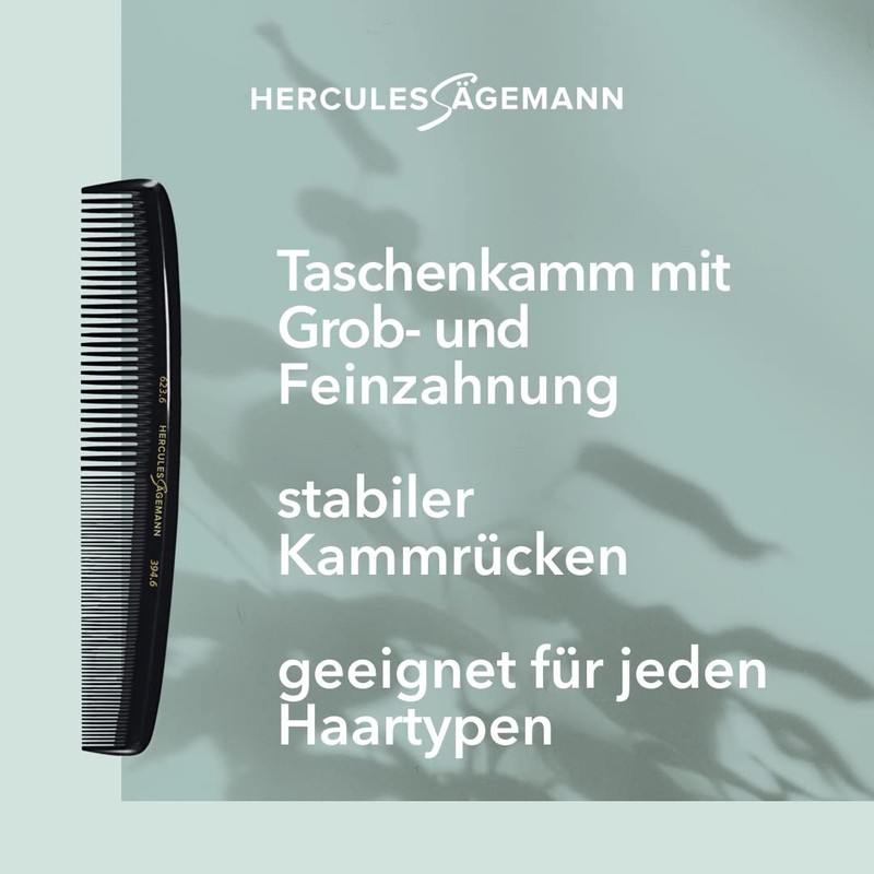 HERCULES SÄGEMANN - 623-394 Herren Taschenkamm | Herren Kamm mit