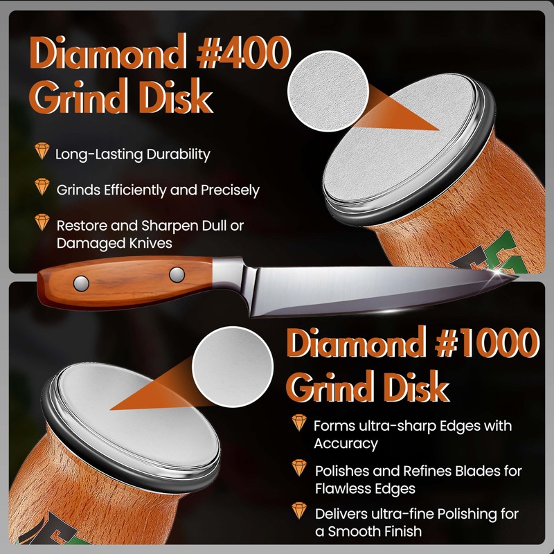 Knife Sharpener Tool, Rolling Knife Sharpener Kit, Knife Sharpening with