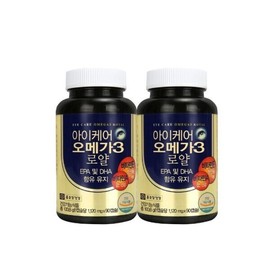Chong Kun Dang Health Eye Care Omega 3 Royal 2 Bottles, 6 Month Supply, Improve Blood Circulation, Eye Health 542474 / 종근당건강 아이케어 오메가3 로얄 2병 6개월분 혈행개선 눈건강 542474