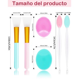 6 Piezas Pore Scrubber, Cepillo Facial, Suave y Duradero, Fácil De Limpiar, Adecuado Para Limpieza Profunda y Cuidado De La Piel, Muy Adecuado Para Viajes o Uso Doméstico Diario