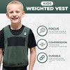 Weighted Vest for Kids - Adjustable Compression Vest, Medium (Ages