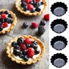 Adipn 6 Pcs Tart Tins Mini Non-Stick Tart Pans Round