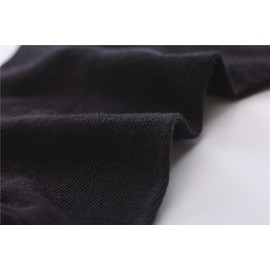 EABERN Womens Thin Cotton Socks,Soft Breathable Casual Above Ankle Crew Socks 6 Pairs-BlackS