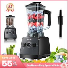 PRASKY Professional Blender – 68Oz BPA-Free Kitchen Blender for Smoothies & ice Crushing,  For Home, Commercial Use, Coffee Cup & Stand Mixer Electric Mixing Beverage Fruit - Color: 75 Oz Gray (Large Capacity)