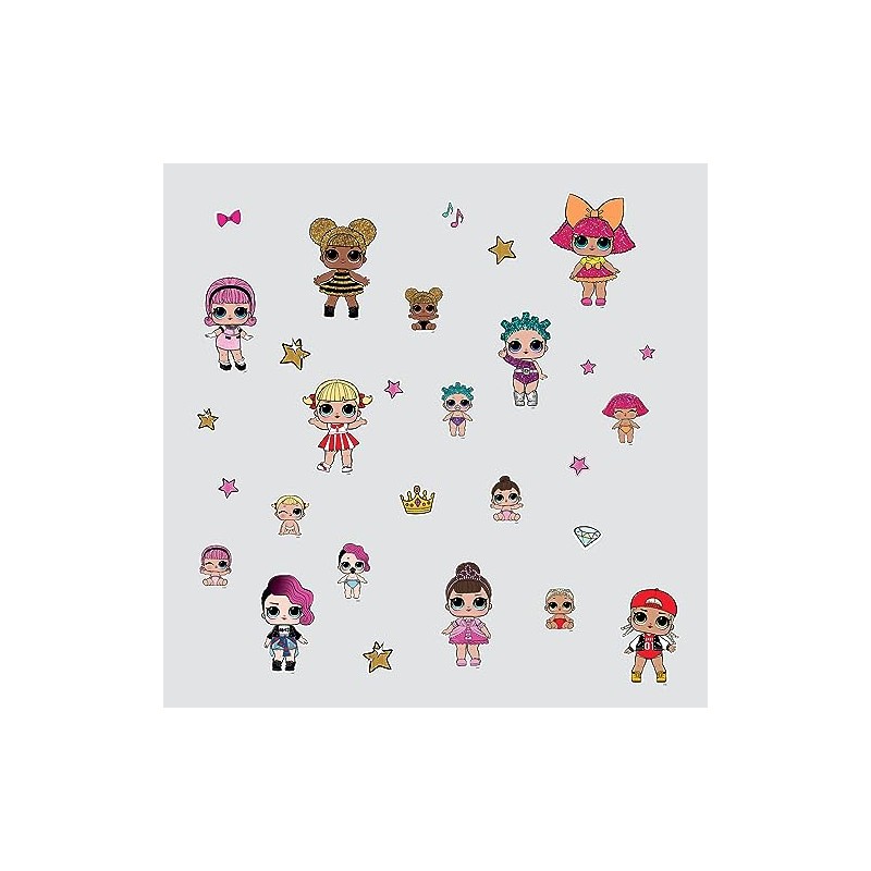 L.O.L. Surprise! RoomMates RMK3888SCS Peel and Stick Wall Decals