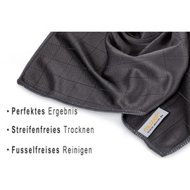 Muxel Carbon Cloth Glass Polishing Cloth Streak-free Window Cloth Microfibre Cloth Carbon Cloth Pack of 3
