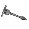 Black Cast Iron Spear Hinges Leaf Design Pair - 9