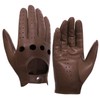 Harssidanzar Men's Leather Driving Gloves, Soft Unlined Gloves, GM026CA, Saddle,