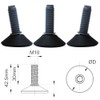 cyclingcolors 4 x Adjustable Foot Adjusting Plate M10 Adjustment Screw