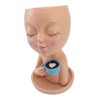Resin Face Plant Pot Creative Cute Small Drinking Coffee Succulent