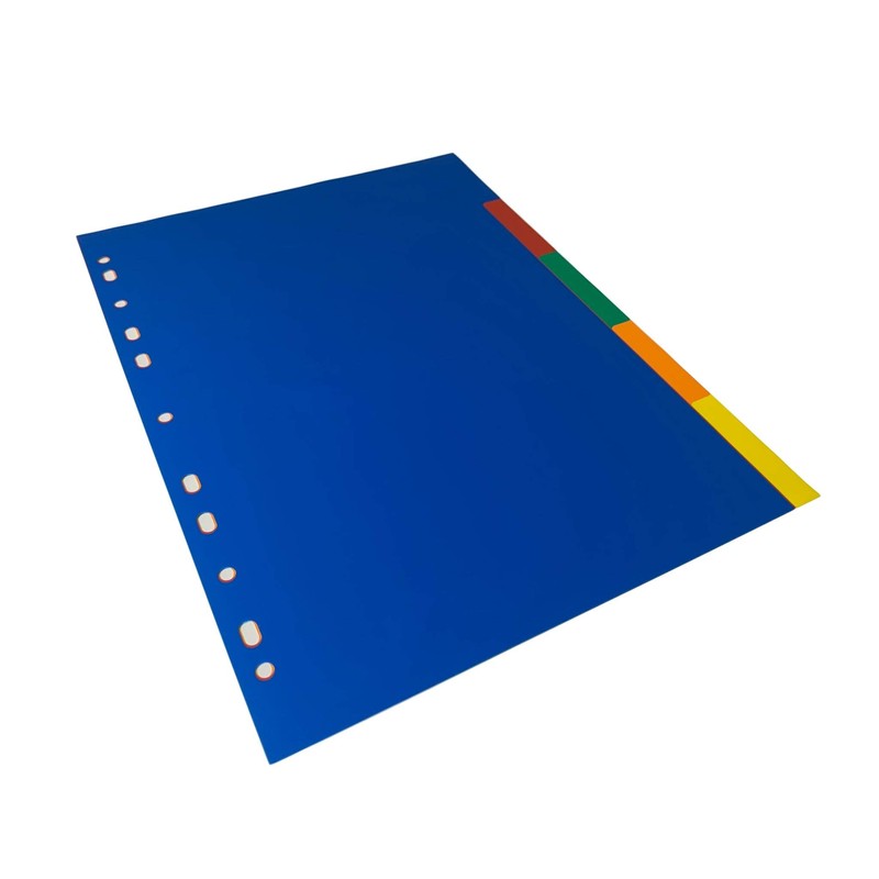 A4 5 Part Polypropylene Dividers with Index Cover