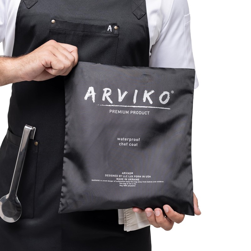 ARVIKO Aquasafe Waterproof Cross-Back Bib Apron - Unisex One Size