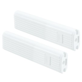 QUARKZMAN Pack of 2 Blind Cord Weight POM 83 mm / 3.27 Inch Square Roller Shutter Handle Tensioner Weight for Vertical Blinds Roman Blinds Chains Ball Bead Chain Window Accessories White