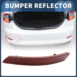 INFINAUTO Bumper Reflector Rear Left Bumper Reflector Side Marker No.BS71515C0AE for Ford Mondeo 2011-2014 Plastic Red Durable