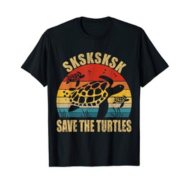 Vintage Sksksk Save The Turtles T-shirt Ocean Turtle Lovers T-Shirt