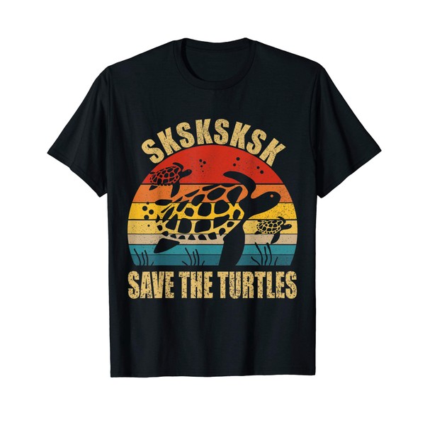 Vintage Sksksk Save The Turtles T-shirt Ocean Turtle Lovers T-Shirt