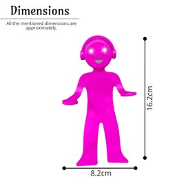 Lizzy Flexible Novelty Reading Lamp 16.2cm | Portable Reading Light Up Man | Reading, Study Table, Work Light, Repairing,Crafting & Bookmark Holder (Pink)