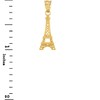 LA BLINGZ 10K Gold Paris Eiffel Tower Travel Charm Necklace