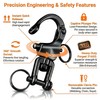 2-Pack 2-3/4" (70mm) Black Snap Shackle, Marine Grade 316 Stainless