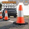 Xpose Safety 12 Inch Orange Traffic Cones with 4" Collar
