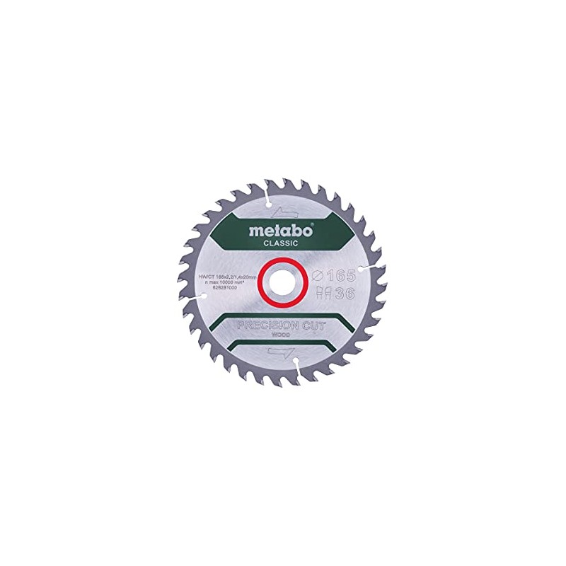 METABO Hoja de Sierra 628281000 Precision Cut Classic 165 x