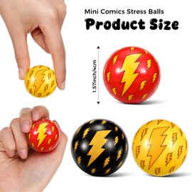 Civaner 24 Pcs Lightning Birthday Party Favor, 1.5'' Stress Ball Sensory Fidget Toys for Kids Birthday Decorations Supplies Goodie Bags Christmas Stocking Stuffers Valentines Gifts