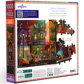 Eeboo - Jigsaw Puzzle 1000 Pieces Autumn in Brooklyn - Puzzle for Adults, 1000 Pieces Made of Cardboard - Dimensions 58.5 cm x 58.5 cm