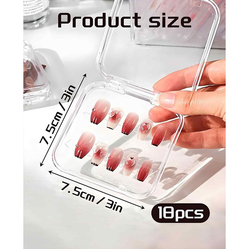 DAWZMR 18PCS Press on Nail Cases, Artificial False Nail Storage