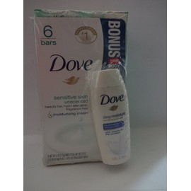 Dove Beauty Bar, Sensitive Skin 4 oz, 6 bar (Pack of 2)
