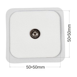 QUEAMBLER TENS EMS Machine Electrodes Pads 2" x2" for TENS Unit Pads for TENS EMS, Pads with 3.5mm Snap Connectors 20 Pieces