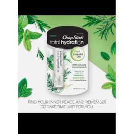 ChapStick Aceites Esenciales Hidratación Total Paz Bálsamo Labial Romero + Menta (6pk)