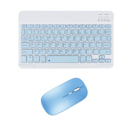 Teclado y ratón inalámbricos (azul)