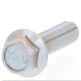 High-strength Flange Bolt M10P=1.25 (fine pitch) Trivalent White Plated (M10X50L (shoulder length), 10-piece pack)