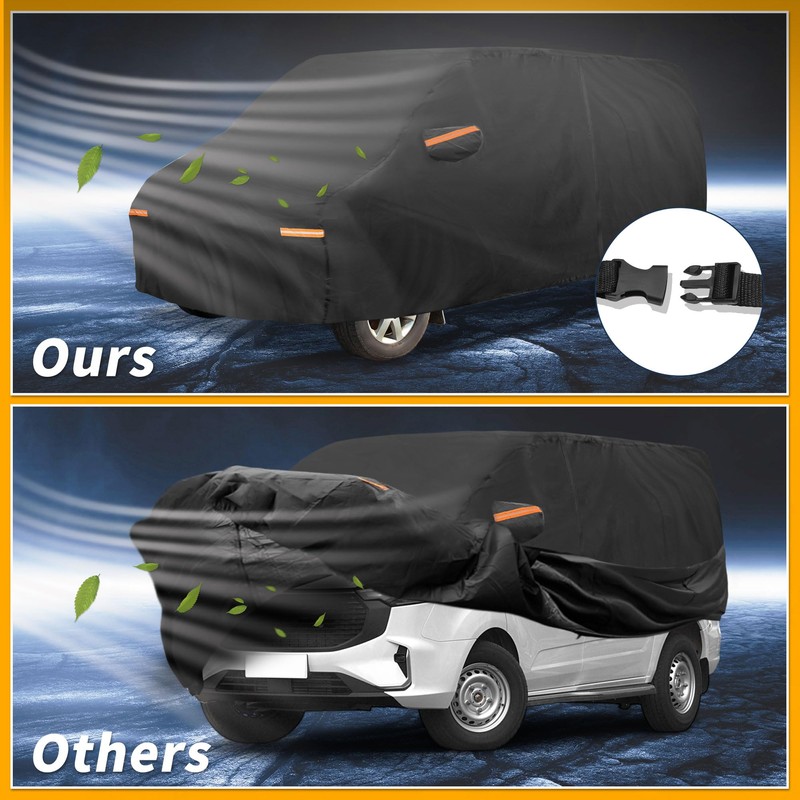 Partuto Car Cover Waterproof All Weather Sun Rain Protection Full
