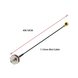 POBADY 2PCS U.FL IPEX to SMA Female Waterproof Box M16 Low Loss Coaxial Cabl 4" /10CM IPX IPEX to SMA Female 1.13mm Mini-Coaxial Pigtail Cable for Wireless Routers Mini PCIE Network Cards PCI