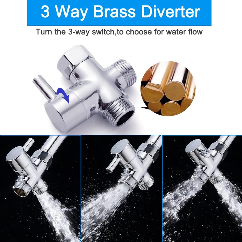 Dog Shower Attachment,Shower Head Sprayer Attachment with ON/OFF Shower Head,