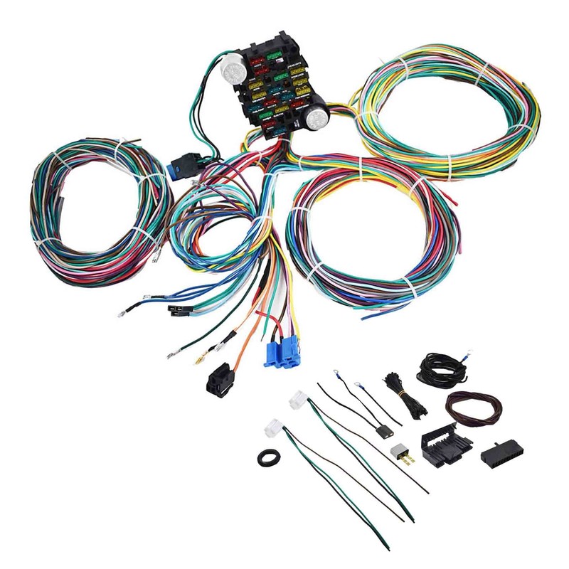 ANTUKO Universal 21 Circuit Wiring Harness Kit Replacement for Street