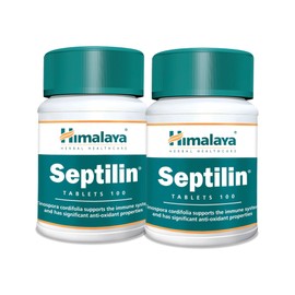 Himalaya Herbals Septilin Herbal Food Supplement, Natural Support for Immune System, Tablets with Herbal Extracts | Antioxidants - 100 Capsules (Pack of 2)