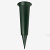 Plain dark green grave flower vase funeral spike pot