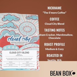 Cloud City Blend - Roasted by Cloud City Coffee - Whole Bean Coffee - 12 Ounce Bag